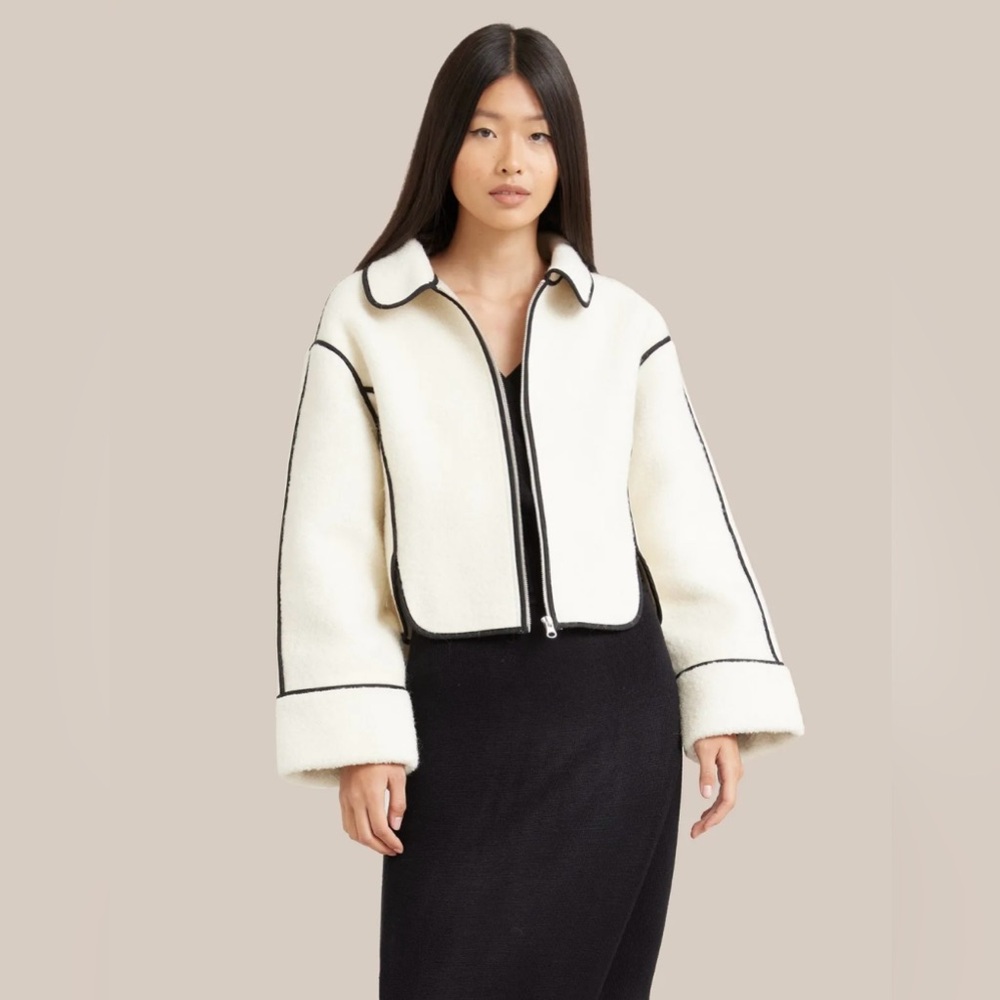 Like New Modern Citizen Madison Cream with Black Accents Coat XL